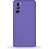Case World Samsung Galaxy S20 Fe ile Uyumlu Kapak Kamera Korumalı Içi Kadife Lansman Silikon ile Uyumlu Kılıf - Mor