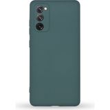 Case World Samsung Galaxy S20 Fe ile Uyumlu Kapak Kamera Korumalı Içi Kadife Lansman Silikon ile Uyumlu Kılıf - Yeşil