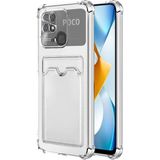 Case World Xiaomi Redmi 10C Kapak Kamera Korumalı Kartlıklı Darbe Emici Özellikli Şeffaf Silikon Kılıf