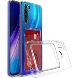 Case World Xiaomi Redmi Note 8 Kapak Kamera Korumalı Kartlıklı Darbe Emici Özellikli Şeffaf Silikon Kılıf