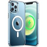 Caseart Apple iPhone 12 Pro Kapak Magsafe Kablosuz Şarj Destekli Şeffaf Kılıf