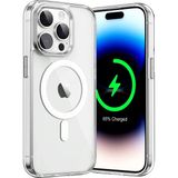 Caseart Apple iPhone 14 Pro Kapak Magsafe Kablosuz Şarj Destekli Şeffaf Kılıf