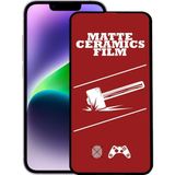 Caseart Apple iPhone 14 Tam Kaplayan Mat Seramik Nano Esnek Ekran Koruyucu Cam - Şeffaf