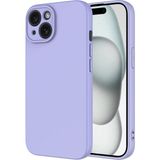 Caseart Apple iPhone 15 Plus Kapak Içi Kadife Kamera Korumalı Lansman Silikon Kılıf - Lila
