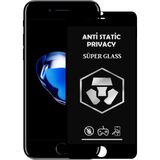 Caseart Apple iPhone Se Tam Kaplayan Anti Statik Hayalet Süper Cam Ekran Koruyucu - Siyah - Şeffaf