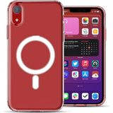 Caseart Apple iPhone Xr Kılıf Magsafe Kablosuz Şarj Destekli Şeffaf Silikon Kapak