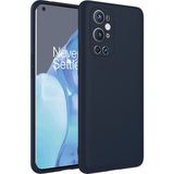 Caseart One Plus 9 Pro ile Uyumlu Kapak Kamera Korumalı Içi Kadife Lansman Silikon Kılıf - Lacivert - OnePlus 9 Pro
