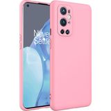 Caseart One Plus 9 Pro ile Uyumlu Kapak Kamera Korumalı Içi Kadife Lansman Silikon Kılıf - Pembe - OnePlus 9 Pro