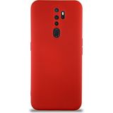 Caseart Oppo A5 2020 Kapak Içi Kadife Kamera Korumalı Lansman Silikon Kılıf - Kırmızı