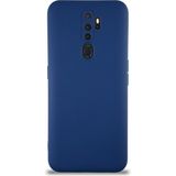 Caseart Oppo A5 2020 Kapak Içi Kadife Kamera Korumalı Lansman Silikon Kılıf - Lacivert