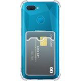 Caseart Oppo Ax7 Kapak Kamera Korumalı Kartlıklı Darbe Emici Özellikli Şeffaf Silikon Kılıf