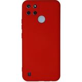 Caseart Realme C25Y Kapak Içi Kadife Kamera Korumalı Lansman Silikon Kılıf - Kırmızı