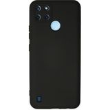 Caseart Realme C25Y Kapak Içi Kadife Kamera Korumalı Lansman Silikon Kılıf - Siyah