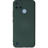 Caseart Realme C25Y Kapak Içi Kadife Kamera Korumalı Lansman Silikon Kılıf - Yeşil