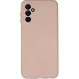 Caseart Samsung Galaxy A04S Kapak Içi Kadife Kamera Korumalı Lansman Silikon Kılıf - Pudra