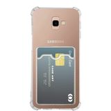 Caseart Samsung Galaxy J4 Plus Kapak Kamera Korumalı Kartlıklı Darbe Emici Özellikli Şeffaf Silikon Kılıf