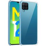 Caseart Samsung Galaxy M12 ile Uyumlu Kapak Köşe Korumalı Airbag Antishock Şeffaf Silikon Kılıf