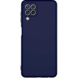 Caseart Samsung Galaxy M22 Kapak Içi Kadife Lansman Lux Silikon Kılıf - Lacivert