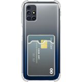 Caseart Samsung Galaxy M31S Kapak Kamera Korumalı Kartlıklı Darbe Emici Özellikli Şeffaf Silikon Kılıf