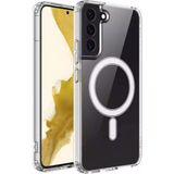 Caseart Samsung Galaxy S22 Kılıf Magsafe Kablosuz Şarj Destekli Şeffaf Silikon Kapak