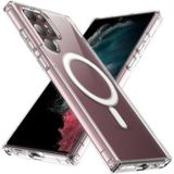 Caseart Samsung Galaxy S22 Ultra Kılıf Magsafe Kablosuz Şarj Destekli Şeffaf Silikon Kapak