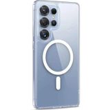 Caseart Samsung Galaxy S25 Ultra Kılıf Magsafe Kablosuz Şarj Destekli Şeffaf Silikon Kapak