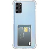 Caseart Samsung S20 Plus Kapak ile Uyumlu Kamera Korumalı Kartlıklı Darbe Emici Özellikli Şeffaf Silikon Kılıf - Galaxy S20 Plus