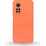 Caseart Xiaomi Mi 10T Pro Kapak Kamera Korumalı Içi Kadife Lansman Silikon Kılıf - Turuncu