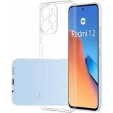 Caseart Xiaomi Redmi 12 4g Kapak Kamera Korumalı Tıpalı Şeffaf Silikon Kılıf