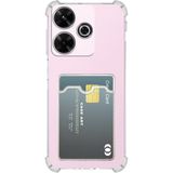 Caseart Xiaomi Redmi 13 Kapak Kamera Korumalı Kartlıklı Darbe Emici Özellikli Şeffaf Silikon Kılıf