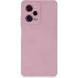 Caseart Xiaomi Redmi Note 12 Pro Plus 5g Kapak Içi Kadife Kamera Korumalı Lansman Silikon Kılıf - Pudra