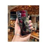 Caseji Samsung A25 Uyumlu Samuray Baskı Desen Darbe Emici Telefon Kılıfı, Gri