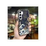 Caseji Samsung Galaxy A55 ile Uyumlu Samurayın Sözleri Baskı Desen Darbe Emici Telefon Kılıfı