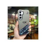 Caseji Samsung Galaxy A55 Uyumlu Dağ Baskı Desen, Darbe Emici Telefon Kılıfı, Gri