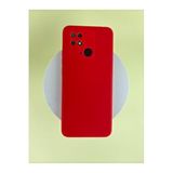 Caseji Xiaomi Redmi 10C Uyumlu, Kadifeli İç Yüzey, Kamera Korumalı Lansman Kılıf, Kırmızı