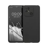 Caseji Xiaomi Redmi 10C Uyumlu, Kadifeli İç Yüzey, Kamera Korumalı, Siyah Silikon Kılıf