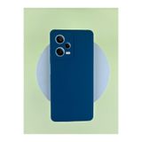 Caseji Xiaomi Redmi Note 12 Pro 5G ile Uyumlu, Kadifeli İç Yüzey, Kamera Korumalı Lansman Kılıf, Midnight Blue