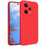 Caseji Xiaomi Redmi Note 12 Pro 5G ile Uyumlu, Kadifeli İç Yüzey, Kamera Korumalı Silikon Kılıf, Kırmızı