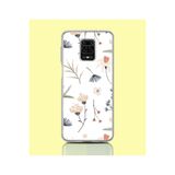 Caseji Xiaomi Redmi Note 9 Uyumlu Premium Kalite Baskılı Esnek Şeffaf Kılıf, Çiçek Desen