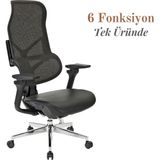 Casella Uno Döşemeli Yönetici Koltuğu | Ofis Koltuğu | Ergonomik, Şık ve Fonksiyonel - Siyah