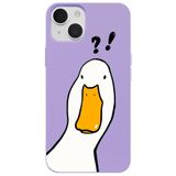 Casen iPhone 11 ile uyumlu Lila What Duck Ördek Tasarımlı Kamera Korumalı Renkli Silikon Kılıf, ip-11-II