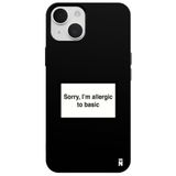 Casen iPhone 11 ile Uyumlu Silikon Kılıf, Kamera Korumalı, I'm Allergic Yazılı, Siyah