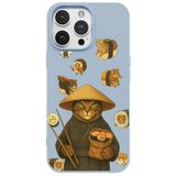 Casen iPhone 11 Pro ile uyumlu Mavi Kedi Tasarımlı Gimbap Cat Renkli Silikon Telefon Kılıfı, ip-11-pro-II