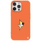 Casen iPhone 11 Pro ile Uyumlu Silikon Kılıf, Kedi Tasarımlı, Turuncu, Kamera Korumalı