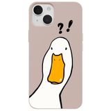 Casen iPhone 12 ile uyumlu Pudra What Duck Ördek Tasarımlı Kamera Korumalı Renkli Silikon Kılıf, ip-12-II