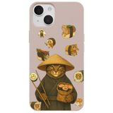 Casen iPhone 13 ile uyumlu Pudra Kedi Tasarımlı Gimbap Cat Renkli Silikon Telefon Kılıfı, ip-13-II