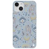 Casen iPhone 13 ile Uyumlu Silikon Kılıf, Mavi, Kamera Korumalı, I'm Mysterious Tasarımlı