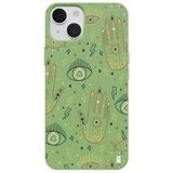 Casen iPhone 13 ile Uyumlu Silikon Kılıf, Yeşil, Kamera Korumalı, Mysterious Tasarım