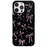 Casen iPhone 13 Pro ile uyumlu Siyah Ribbon Stars Kamera Korumalı Premium Renkli Silikon Kılıf, ip-13-pro-II