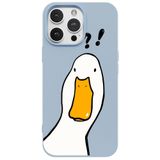 Casen iPhone 13 Pro Max ile Uyumlu Mavi What Duck Ördek Tasarımlı Kamera Korumalı Renkli Silikon Kılıf, ip-13-pro-max-II